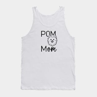 Pom Mom Pomeranian Line Art Design Tank Top